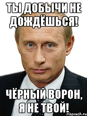 Ты добычи не дождёшься! Чёрный ворон, я не твой!, Мем Путин