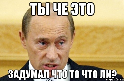 ТЫ ЧЕ ЭТО ЗАДУМАЛ ЧТО ТО ЧТО ЛИ?, Мем путин