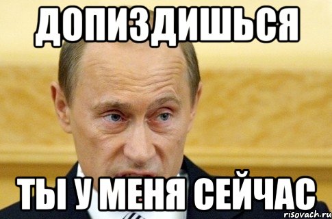 допиздишься ты у меня сейчас, Мем путин