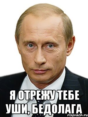  Я ОТРЕЖУ ТЕБЕ УШИ, БЕДОЛАГА, Мем Путин