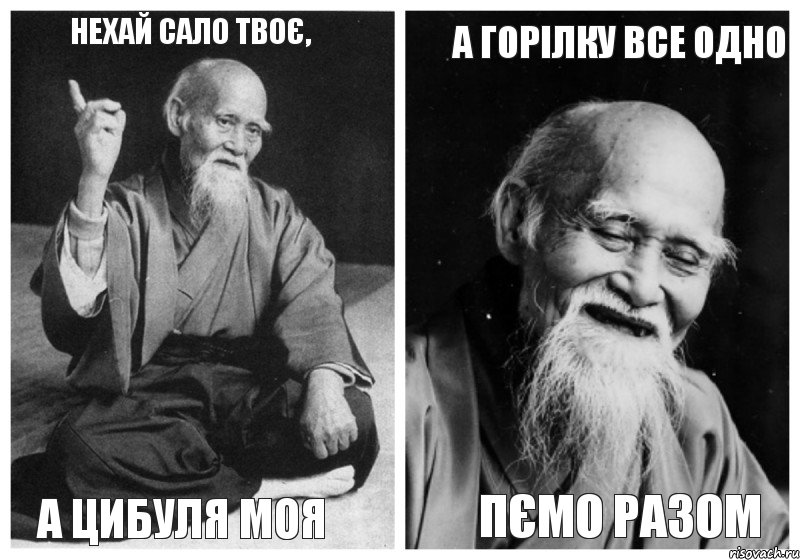 Нехай сало твоє, а цибуля моя а горілку все одно пємо разом, Комикс Мудрец-монах (4 зоны)