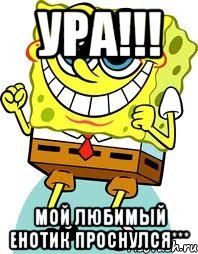 Ура!!! Мой любимый Енотик проснулся***, Мем спанч боб