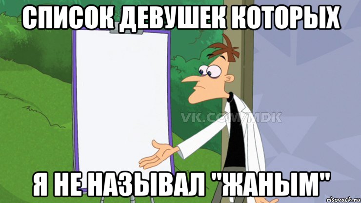 Список девушек которых Я не называл "жаным", Мем  Пустой список