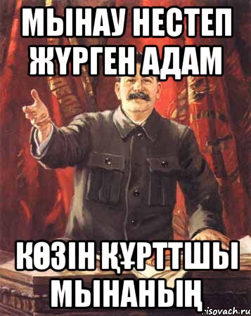 Мынау нестеп жүрген адам көзін құрттшы мынаның, Мем  сталин цветной