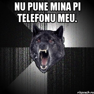 Nu pune mina pi telefonu meu. , Мем Сумасшедший волк