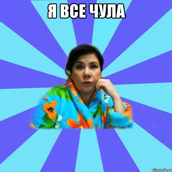 я все чула , Мем типичная мама