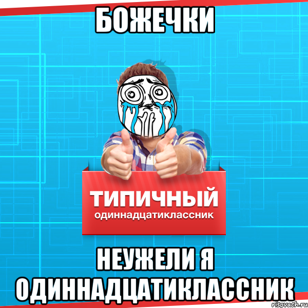 Божечки Неужели я Одиннадцатиклассник, Мем Типичный одиннадцатиклассник