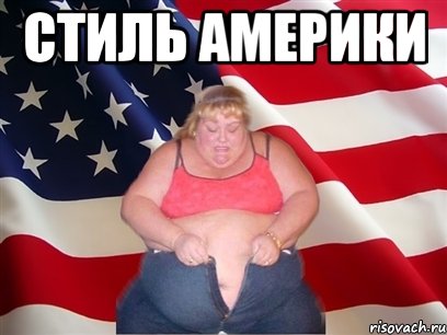 Стиль Америки , Мем Толстая американка