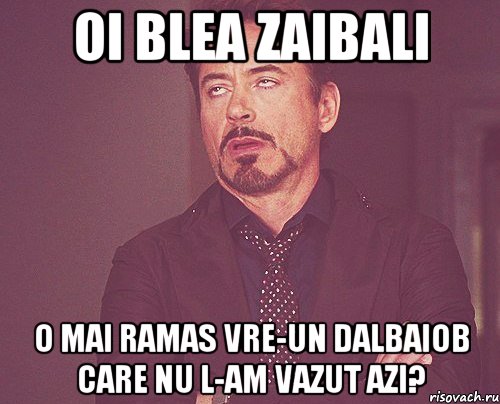 OI BLEA ZAIBALI O mai ramas vre-un dalbaiob care nu l-am vazut azi?, Мем твое выражение лица