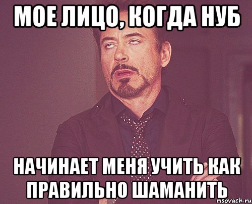 Мое лицо, когда нуб начинает меня учить как правильно шаманить, Мем твое выражение лица