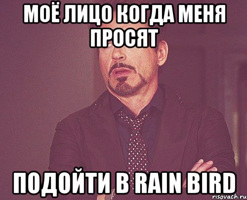 моё лицо когда меня просят подойти в RAIN BIRD, Мем твое выражение лица