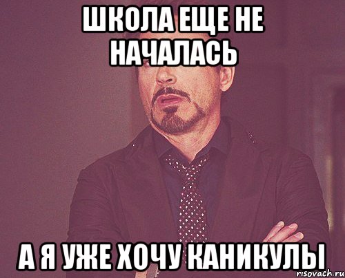Школа еще не началась а я уже хочу каникулы, Мем твое выражение лица