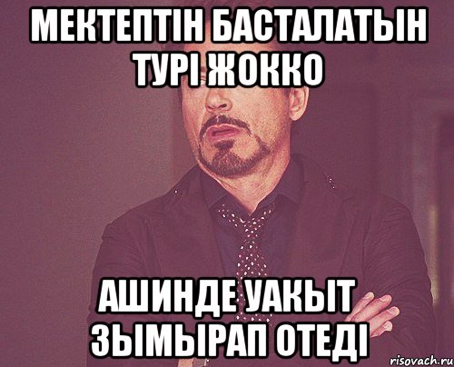 Мектептiн басталатын турi жокко Ашинде уакыт зымырап отедi, Мем твое выражение лица