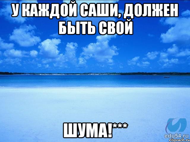 У каждой Саши, должен быть свой Шума!***