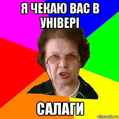 Я чекаю вас в універі САЛАГИ, Мем Типичная училка