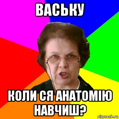 ваську коли ся анатомію навчиш?, Мем Типичная училка