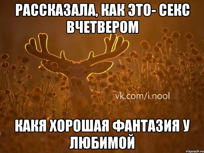 рассказала, как это- секс вчетвером какя хорошая фантазия у любимой, Мем  ву