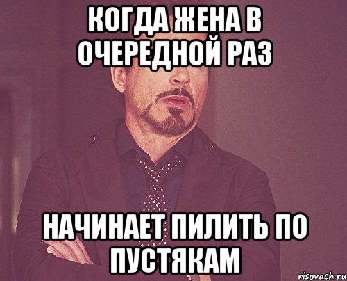 когда жена в очередной раз начинает пилить по пустякам, Мем твое выражение лица