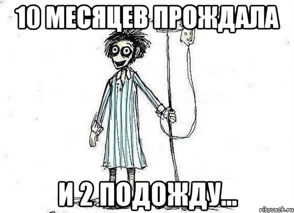 10 месяцев прождала и 2 подожду..., Мем  зато я сдал