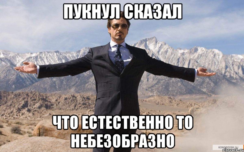 Пукнул сказал Что естественно то небезобразно, Мем железный человек