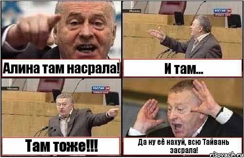 Алина там насрала! И там... Там тоже!!! Да ну её нахуй, всю Тайвань засрала!, Комикс жиреновский