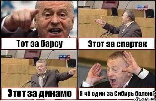 Тот за барсу Этот за спартак Этот за динамо Я чё один за Сибирь болею?, Комикс жиреновский