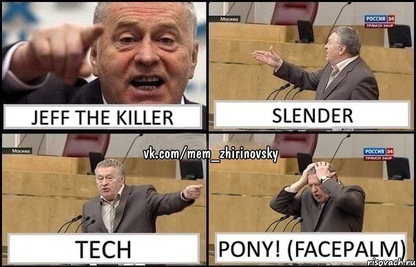 Jeff the killer Slender Tech PONY! (FacePalm), Комикс Жирик