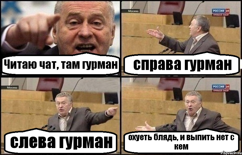 Читаю чат, там гурман справа гурман слева гурман охуеть блядь, и выпить нет с кем, Комикс Жириновский