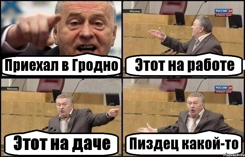 Приехал в Гродно Этот на работе Этот на даче Пиздец какой-то, Комикс Жириновский