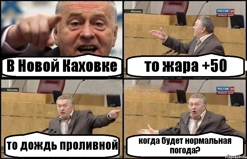 В Новой Каховке то жара +50 то дождь проливной когда будет нормальная погода?, Комикс Жириновский