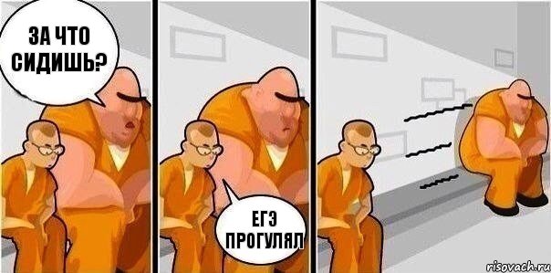 За что сидишь? ЕГЭ прогулял