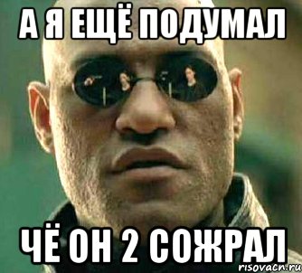 А Я ЕЩЁ ПОДУМАЛ ЧЁ ОН 2 СОЖРАЛ, Мем  а что если я скажу тебе