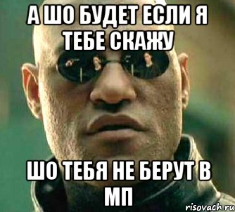 А шо будет если я тебе скажу шо тебя не берут в мп, Мем  а что если я скажу тебе