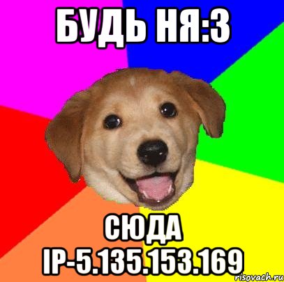 Будь Ня:3 Сюда ip-5.135.153.169, Мем Advice Dog