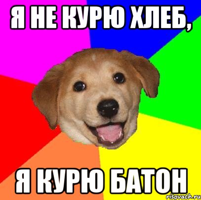 Я не курю хлеб, я курю батон, Мем Advice Dog