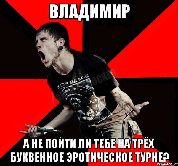 Владимир А не пойти ли тебе на трёх буквенное эротическое турне?, Мем Агрессивный рокер