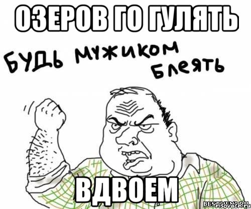 ОЗЕРОВ ГО ГУЛЯТЬ ВДВОЕМ, Мем блять