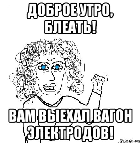 Доброе утро, блеать! Вам выехал вагон электродов!, Мем Будь бабой-блеадь