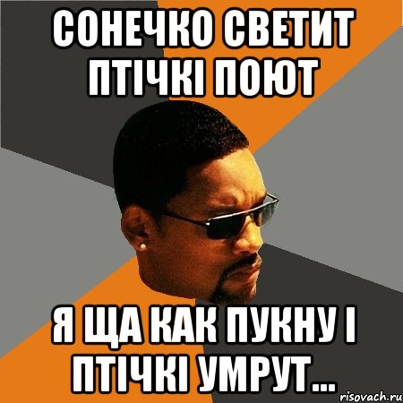 сонечко светит птічкі поют я ща как пукну і птічкі умрут..., Мем Будь плохим парнем