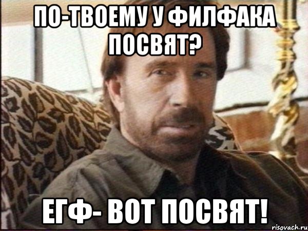 По-твоему у филфака посвят? ЕГФ- вот посвят!, Мем чак норрис