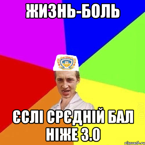 жизнь-боль єслі срєдній бал ніже 3.0