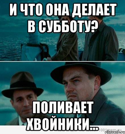 И что она делает в субботу? Поливает хвойники..., Комикс Ди Каприо (Остров проклятых)