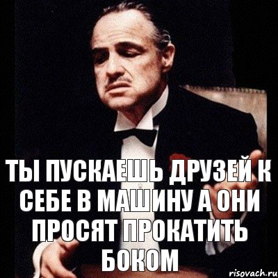 ты пускаешь друзей к себе в машину а они просят прокатить боком, Комикс Дон Вито Корлеоне 1