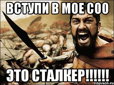 Вступи в мое соо ЭТО СТАЛКЕР!!!!!!, Мем Это Спарта