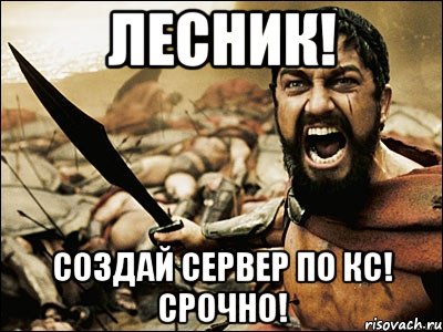 Лесник! Создай сервер по кс! Срочно!, Мем Это Спарта