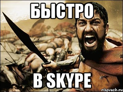 БЫСТРО В SKYPE, Мем Это Спарта