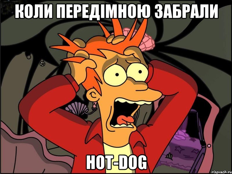 Коли передiмною забрали HOT-DOG, Мем Фрай в панике