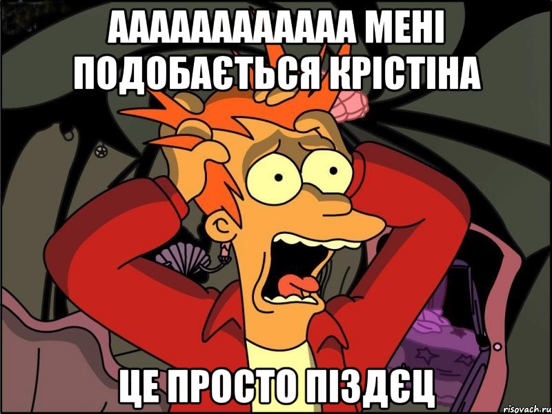 аааааааааааа мені подобається Крістіна це просто піздєц, Мем Фрай в панике