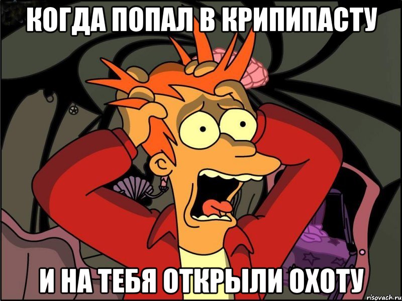 КОГДА ПОПАЛ В КРИПИПАСТУ И НА ТЕБЯ ОТКРЫЛИ ОХОТУ