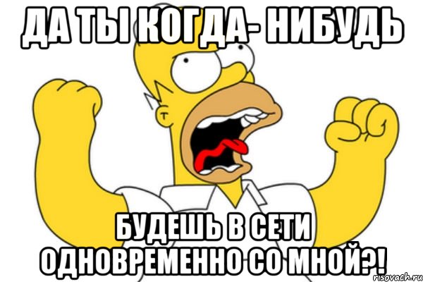 Да ты когда- нибудь будешь в сети одновременно со мной?!, Мем Разъяренный Гомер